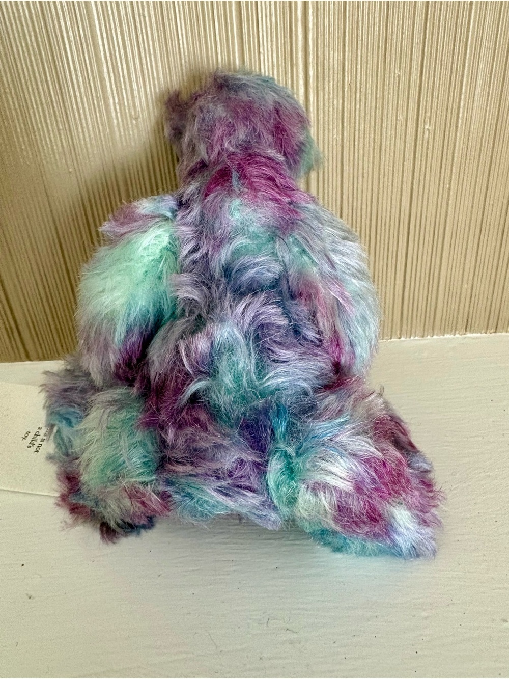 Ashenberry Multicolor Mohair Opalescence Teddy Bear - Pastel Tie-Dye - Picture 4 of 4